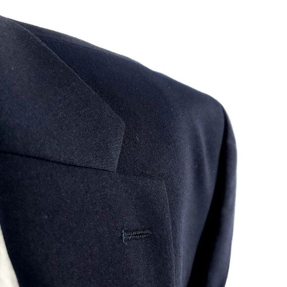 Lauren Ralph Lauren Wool 2 Button Blazer 44R Or Slim 46R Blue - Picture 2 of 10